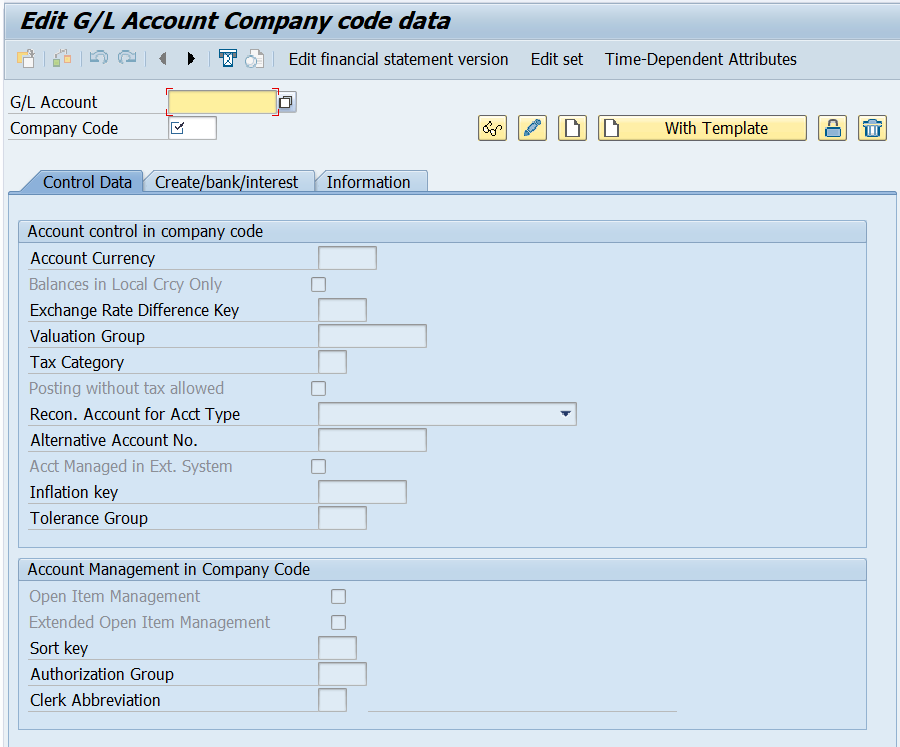 SAP SKB1 Table from where General Ledger Company Code updated