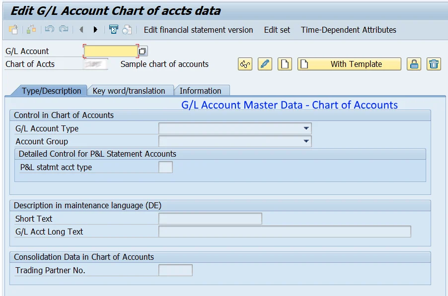SAP SKA1 Table